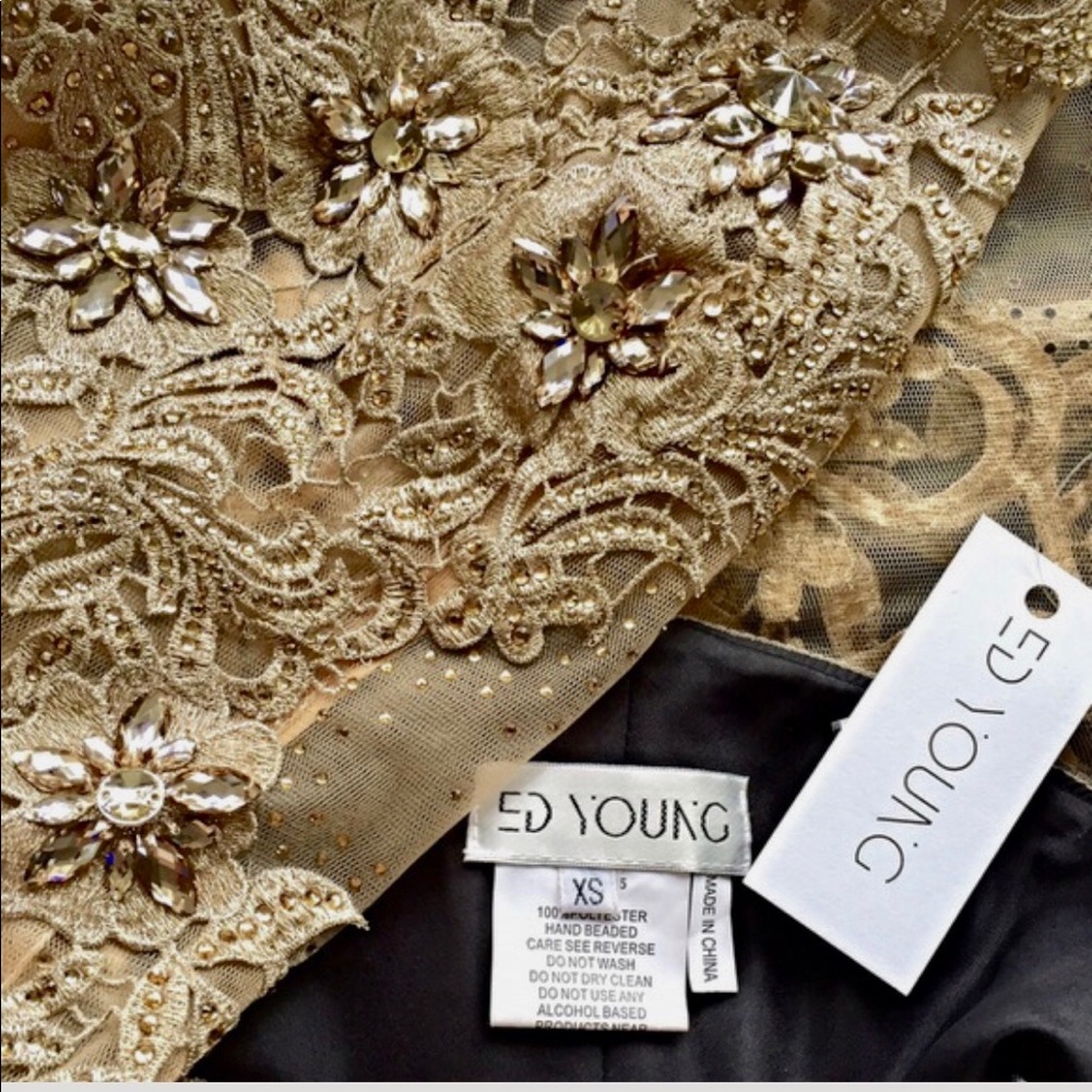 Brand New Black & Gold Formal Gown - Picture 4 of 5